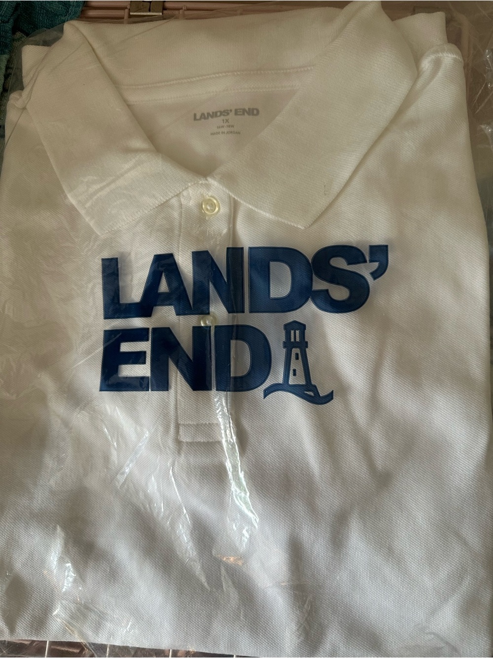 Lands' End Women’s White Polo